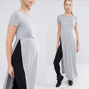 ASOS maternity split top-grey size 6 (small/med)